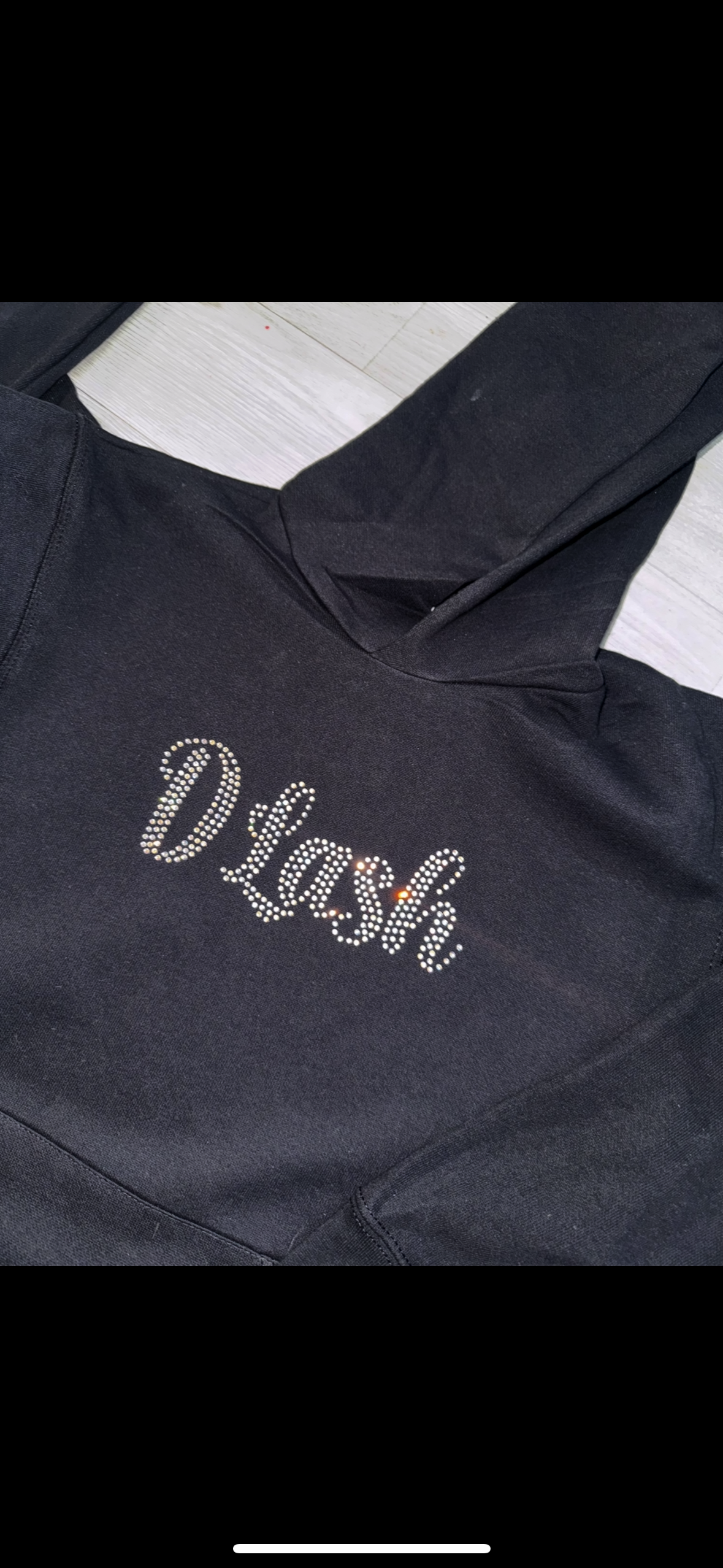 Black Stoned Hoodie