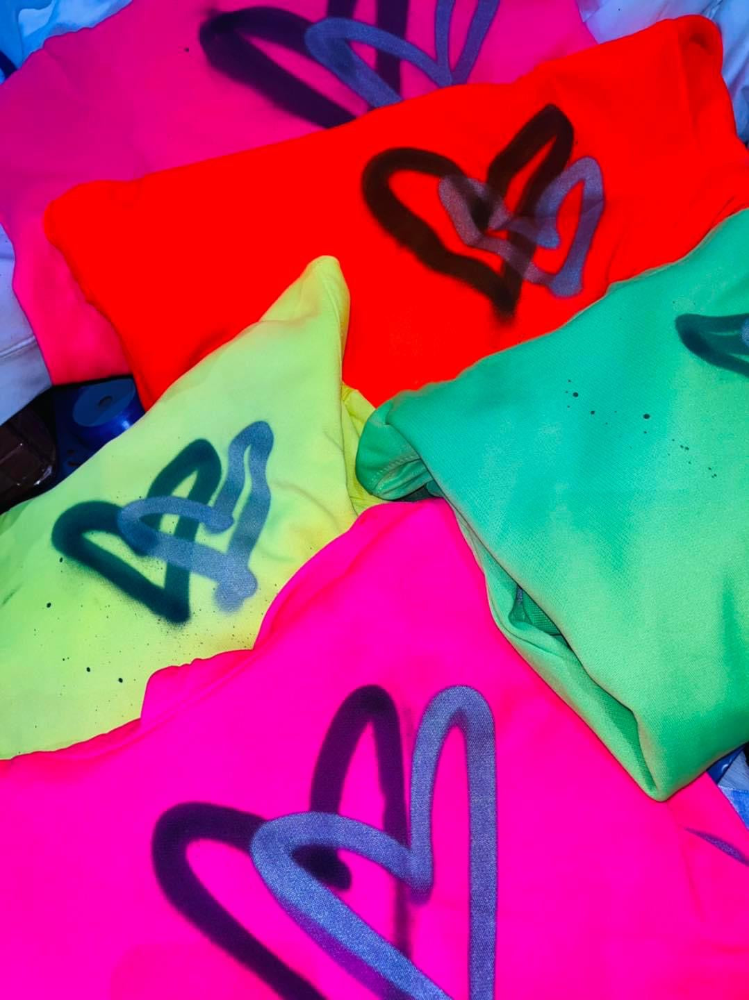 Neon Hearts Hoodie