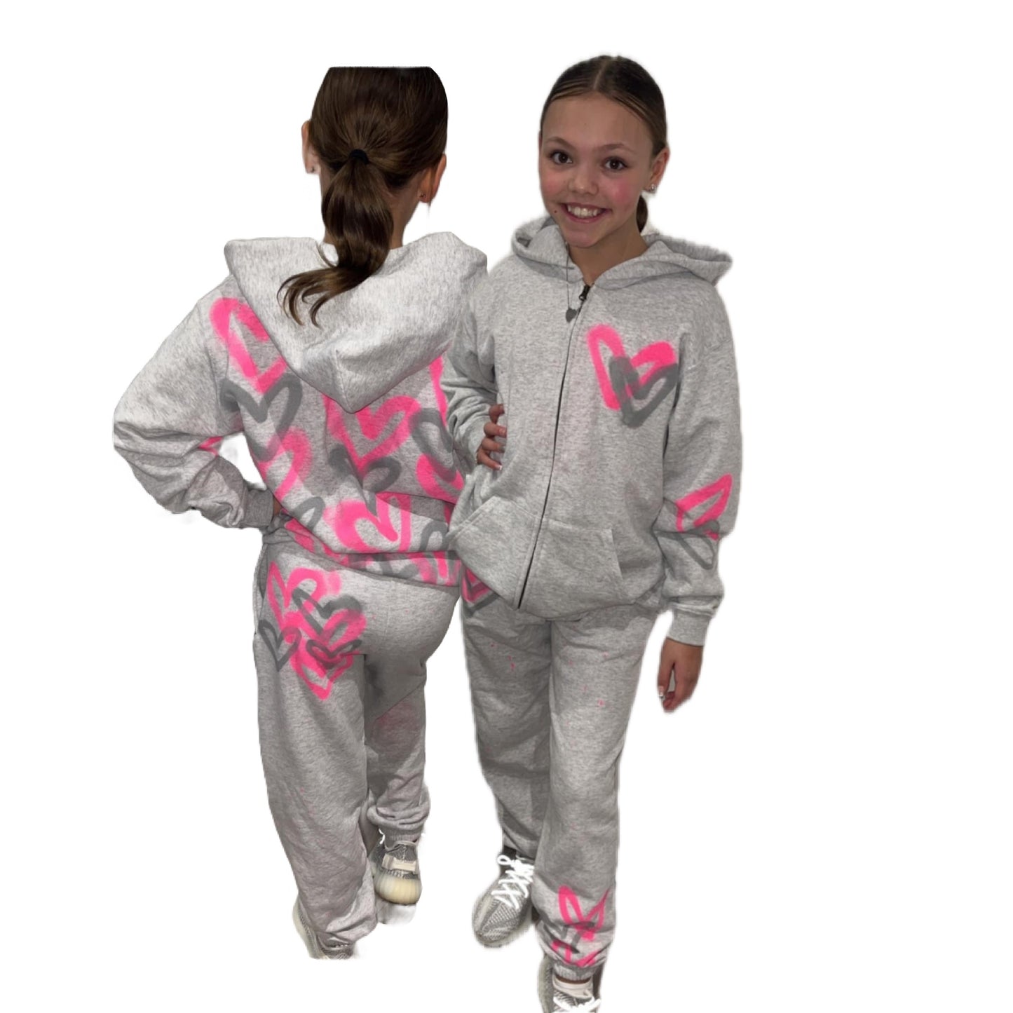 Kids Grey & Pink Tracksuit